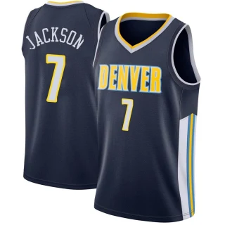 Youth Reggie Jackson Denver Nuggets Navy Swingman Jersey - Icon Edition