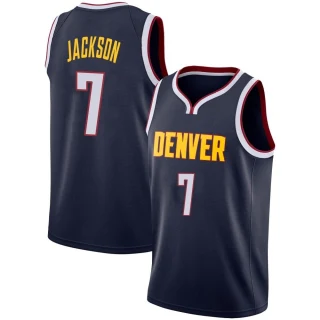 Youth Reggie Jackson Denver Nuggets Navy Swingman Jersey - Icon Edition