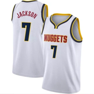 Youth Reggie Jackson Denver Nuggets White Swingman 2020/21 Jersey - Association Edition