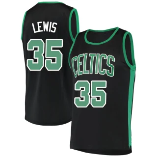Youth Reggie Lewis Boston Celtics Black Fast Break Jersey - Statement Edition