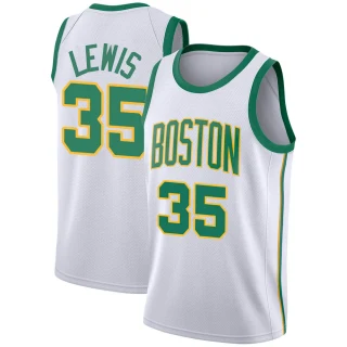 Youth Reggie Lewis Boston Celtics White Swingman 2018/19 Jersey - City Edition
