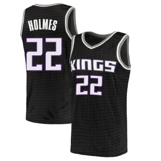 Youth Richaun Holmes Sacramento Kings Black Swingman Jersey - Statement Edition