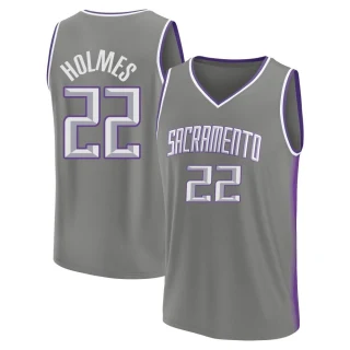 Youth Richaun Holmes Sacramento Kings Gray Fast Break 2022/23 City Edition Jersey