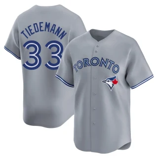 Youth Ricky Tiedemann Toronto Blue Jays Gray Limited Away Jersey