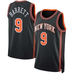 Youth RJ Barrett New York Knicks Black Swingman 2021/22 Jersey - City Edition