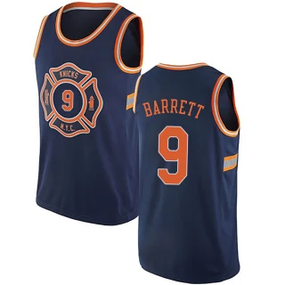 Youth RJ Barrett New York Knicks Navy Blue Authentic Jersey - City Edition