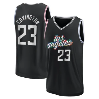 Youth Robert Covington Los Angeles Clippers Black Fast Break 2022/23 City Edition Jersey