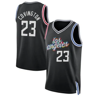 Youth Robert Covington Los Angeles Clippers Black Swingman 2022/23 City Edition Jersey