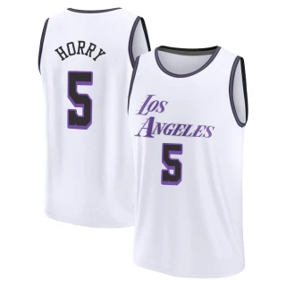 Youth Robert Horry Los Angeles Lakers White Fast Break 2022/23 City Edition Jersey