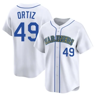 Youth Robinson Ortiz Seattle Mariners White Limited Throwback Cooperstown Collection Jersey