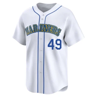 Youth Robinson Ortiz Seattle Mariners White Limited Throwback Cooperstown Collection Jersey