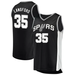 Youth Romeo Langford San Antonio Spurs Black Fast Break Jersey - Icon Edition
