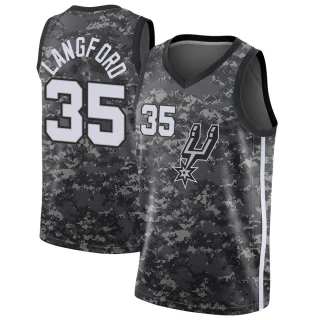 Youth Romeo Langford San Antonio Spurs Black Swingman Jersey - City Edition
