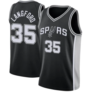 Youth Romeo Langford San Antonio Spurs Black Swingman Jersey - Icon Edition