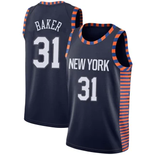 Youth Ron Baker New York Knicks Navy Swingman 2018/19 Jersey - City Edition