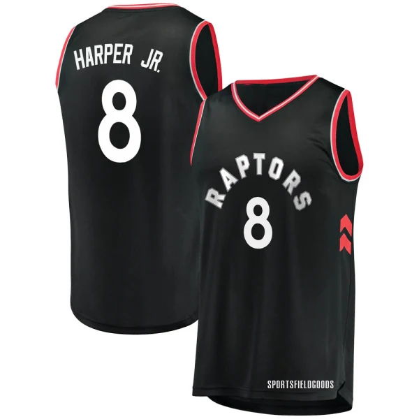 Youth Ron Harper Jr. Toronto Raptors Black Fast Break Jersey - Statement Edition