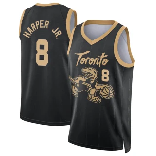 Youth Ron Harper Jr. Toronto Raptors Black Swingman 2021/22 City Edition Jersey