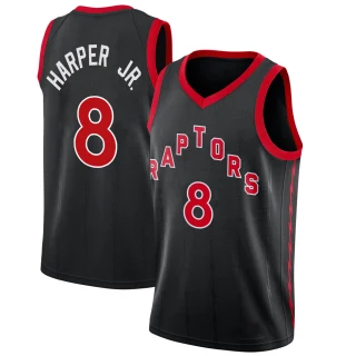 Youth Ron Harper Jr. Toronto Raptors Black Swingman Jordan Brand 2020/21 Jersey - Statement Edition