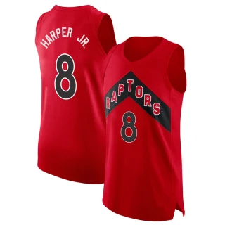 Youth Ron Harper Jr. Toronto Raptors Red Authentic 2020/21 Jersey - Icon Edition