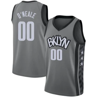 Youth Royce O'Neale Brooklyn Nets Gray Swingman Jordan Brand 2020/21 Jersey - Statement Edition