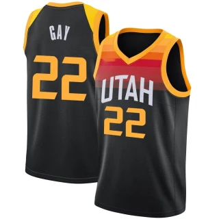 Youth Rudy Gay Utah Jazz Black Swingman Jaz 2021/22 Diamond Icon Edition Jersey