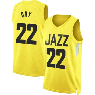 Youth Rudy Gay Utah Jazz Gold Swingman 2022/23 City Edition Jersey
