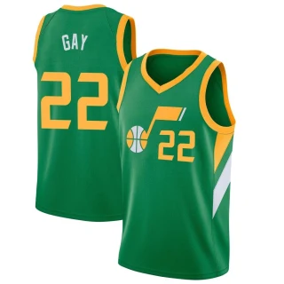 Youth Rudy Gay Utah Jazz Green Swingman 2020/21 Jersey - Earned Edition