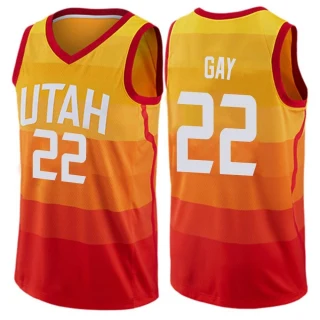 Youth Rudy Gay Utah Jazz Orange Swingman Jersey - City Edition