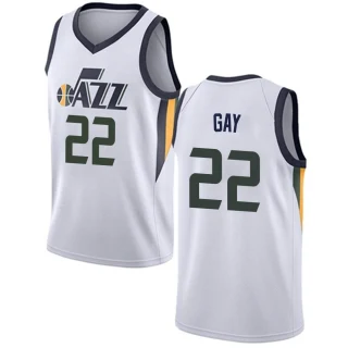 Youth Rudy Gay Utah Jazz White Swingman Jersey - Association Edition