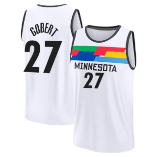 Youth Rudy Gobert Minnesota Timberwolves White Fast Break 2022/23 City Edition Jersey