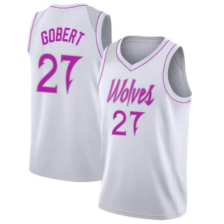 Youth Rudy Gobert Minnesota Timberwolves White Swingman 2018/19 Jersey - Earned Edition