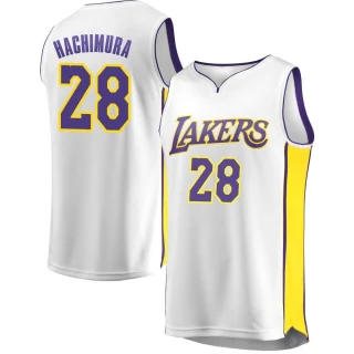 Youth Rui Hachimura Los Angeles Lakers White Fast Break Jersey - Association Edition
