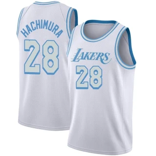 Youth Rui Hachimura Los Angeles Lakers White Swingman 2020/21 Jersey - City Edition