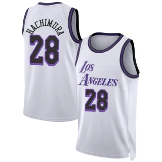 Youth Rui Hachimura Los Angeles Lakers White Swingman 2022/23 City Edition Jersey