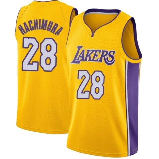 Youth Rui Hachimura Los Angeles Lakers Yellow Swingman Jersey - Icon Edition
