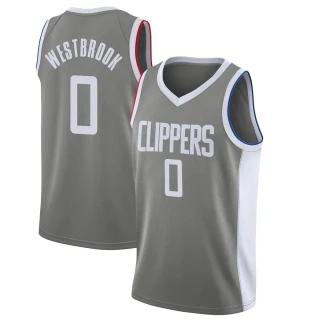 Youth Russell Westbrook Los Angeles Clippers Gray Swingman 2020/21 Jersey - Earned Edition