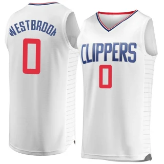 Youth Russell Westbrook Los Angeles Clippers White Fast Break Jersey - Association Edition