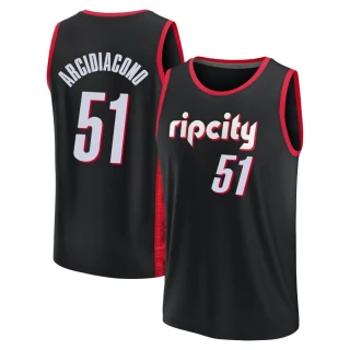 Youth Ryan Arcidiacono Portland Trail Blazers Black Fast Break 2021/22 Replica City Edition Jersey
