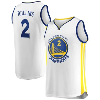 Youth Ryan Rollins Golden State Warriors Gold Fast Break White Jersey - Association Edition