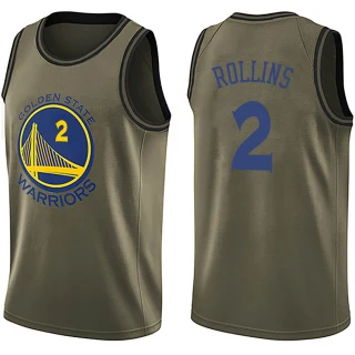 Youth Ryan Rollins Golden State Warriors Gold Swingman Green Salute to Service Jersey