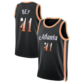 Youth Saddiq Bey Atlanta Hawks Black Swingman 2022/23 City Edition Jersey
