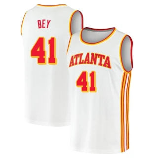 Youth Saddiq Bey Atlanta Hawks White Fast Break 2020/21 Jersey - Association Edition