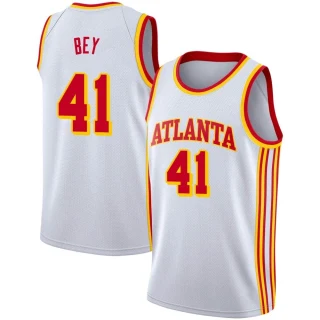 Youth Saddiq Bey Atlanta Hawks White Swingman 2020/21 Jersey - Association Edition