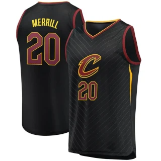 Youth Sam Merrill Cleveland Cavaliers Black Fast Break Jersey - Statement Edition