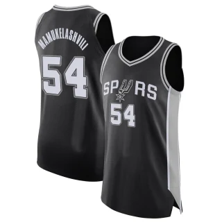 Youth Sandro Mamukelashvili San Antonio Spurs Black Authentic Jersey - Icon Edition