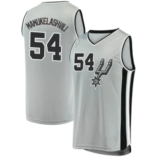 Youth Sandro Mamukelashvili San Antonio Spurs Fast Break Silver Jersey - Statement Edition