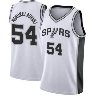 Youth Sandro Mamukelashvili San Antonio Spurs White Fast Break Jersey - Association Edition