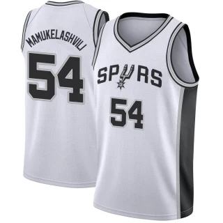 Youth Sandro Mamukelashvili San Antonio Spurs White Swingman Jersey - Association Edition