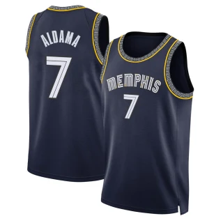 Youth Santi Aldama Memphis Grizzlies Navy Swingman 2021/22 City Edition Jersey