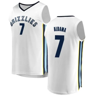 Youth Santi Aldama Memphis Grizzlies White Fast Break Jersey - Association Edition